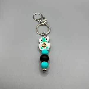 Cute Gnome Keychain with Beads - Handmade K0274C